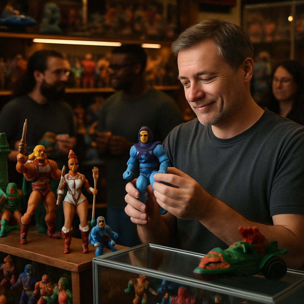 Masters of the Universe toys with vibrant characters and packaging